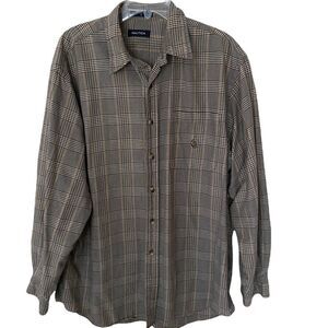 Nautica Mens Button Down Plaid Shirt